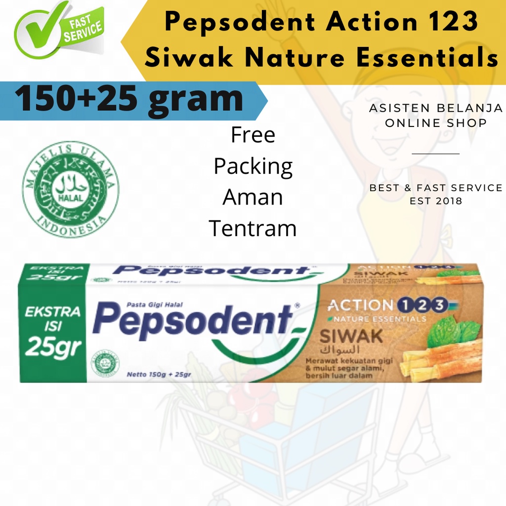 PEPSODENT Siwak Complete 8 Action 123 Pasta Gigi Action123 150gr+40gr 150g+40g 150 gr 40 g  = 190g 190gr Jumbo / kemasan baru 150gr + 25g