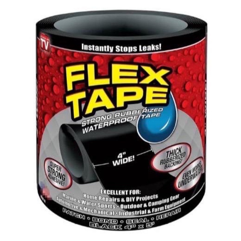 Flex Tape Lakban Hitam Super Kuat Waterproof