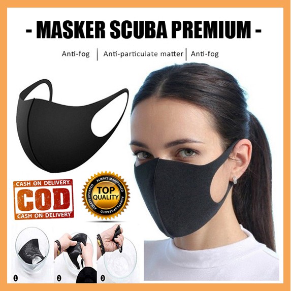 Bisa Cod Masker Kain Scuba Premium Masker Anti Bakteri Masker Polos Masker Kain Original Shopee Indonesia