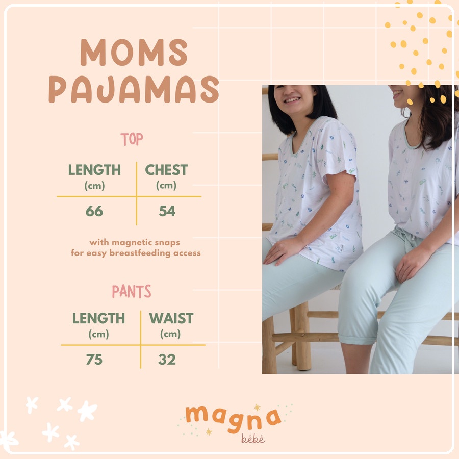 Magna Bebe Magnetic Moms Pajamas | Baju Tidur Wanita