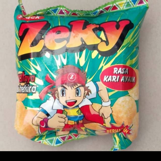 

Chiki Zeky Snack Zeky dpt 10 bks rasa Kari ayam zeki