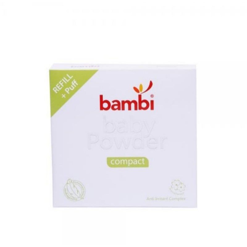 BAMBI Compact Powder Refill n puff 40gr Bedak Padat Bayi Aromatherapy