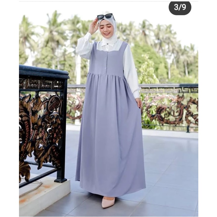 Baju gamis combinasi overall 2023-gamis terbaru-gamis remaja gamis terbaru gamis kondangan