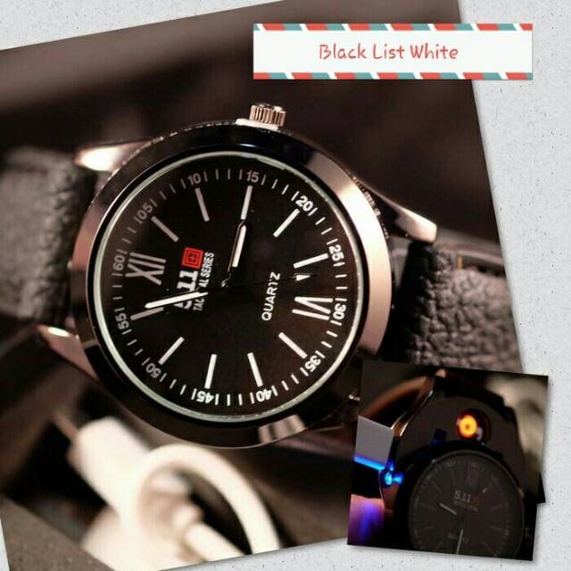 Jam Tangan Mancis/Korek Leather