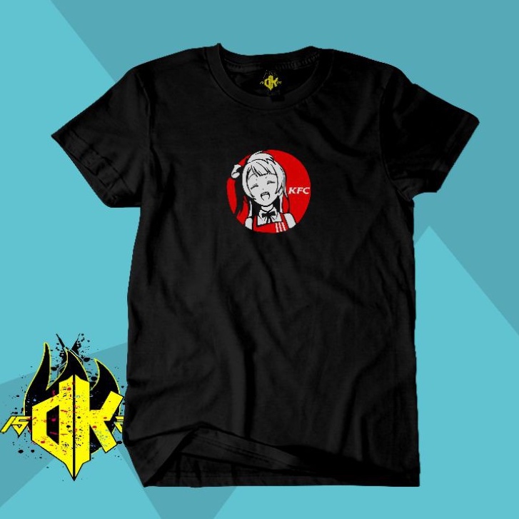 T-shit Baju Kaos DISTRO PLESETAN KFC //Kaos DISTRO ANIME// Kaos Pria Murah