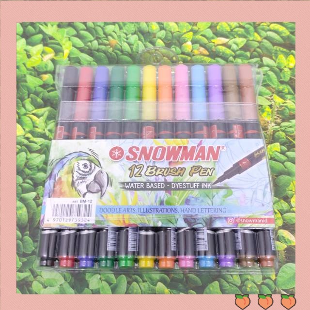 

Brush Pen SNOWMAN 12 warna SNOWMAN BM-1