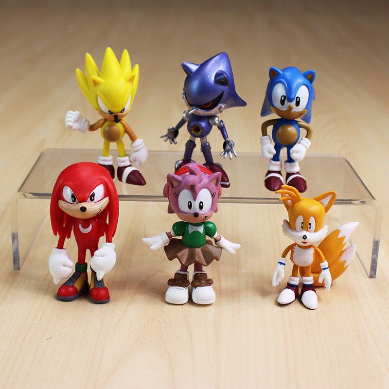 【In stock】Cute Sonic the Hedgehog Game Action Figures Kid Toy Gift 6pcs/Set