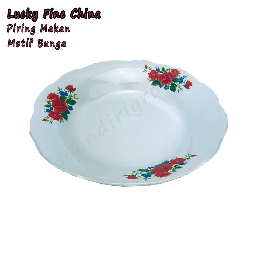 LUCKY FINE CHINA * PIRING MAKAN CAP AYAM JAGO