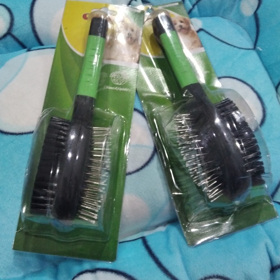 sisir grooming anjing kucing kelinci - chiro sisir oval L 21,5*6,5 cm