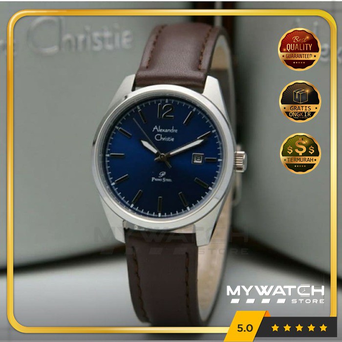 Jam Tangan Wanita Ori Alexander Christie AC 1012 Alexandre AC1012 Brown Blue