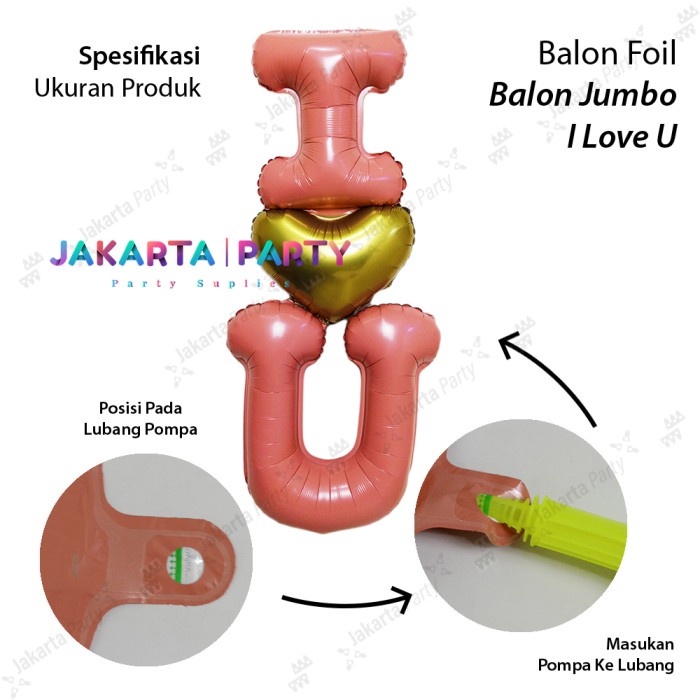 Balon Foil Bentuk I Love You / Balon Foil LOVE / Balon Foil Love