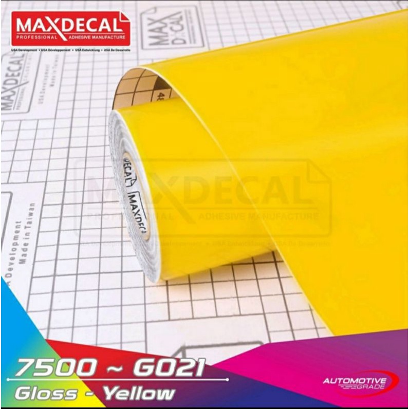 Sticker Stiker Skotlet Maxdecal Max Decal Yellow 7500 G021 Kuning tua Glossy