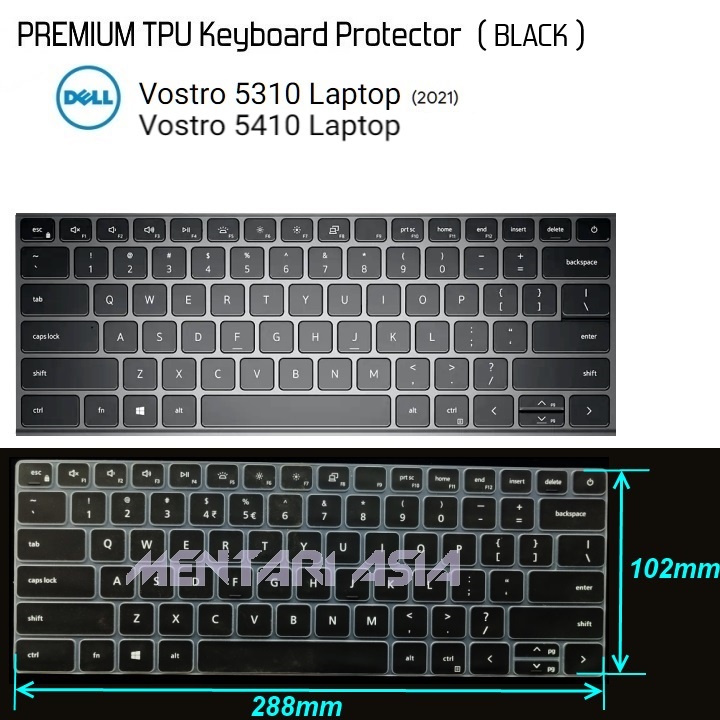 Keyboard Protector DELL Vostro 13-5310 5410 - PREMIUM TPU BLACK