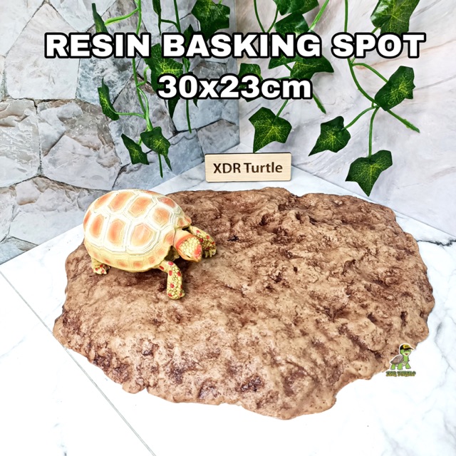 BASKING SPOT RESIN TEMPAT JEMUR KURA DARAT SULCATA TORTO PARDALIS ALDABRA ISTAR RUSSIAN HERMANI