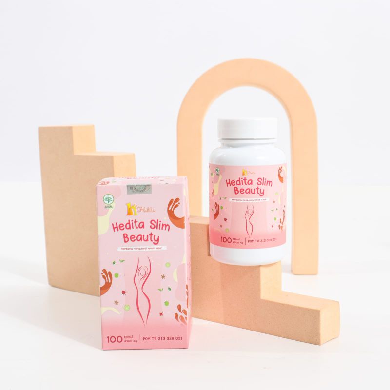 BPOM HEDITA SLIM BEAUTY KAPSUL ISI 100/OBAT DIET ALAMI HERBAL TANPA EFEK SAMPING