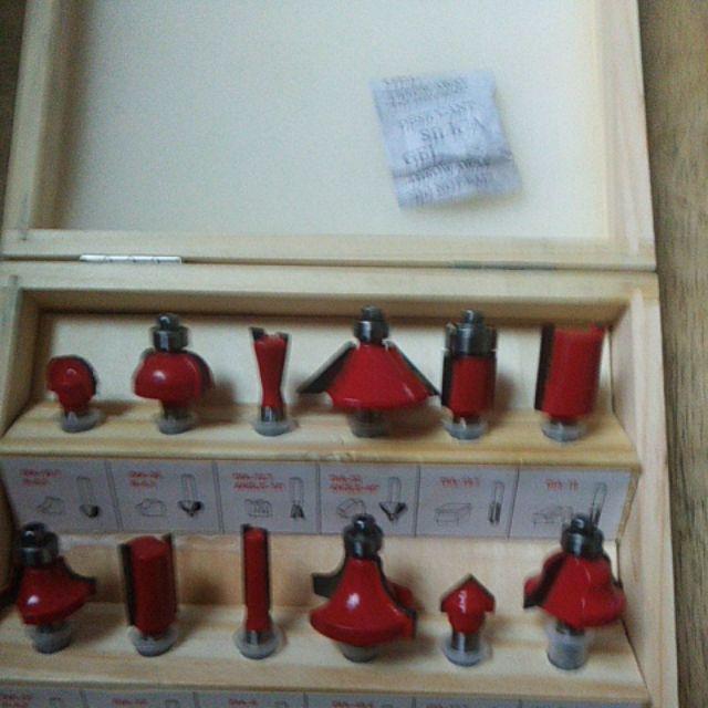 Mailtank Mata Profil Ruter 12pcs 1/4-pisau Ruter Bits 12pcs 1/4 -box Kayu
