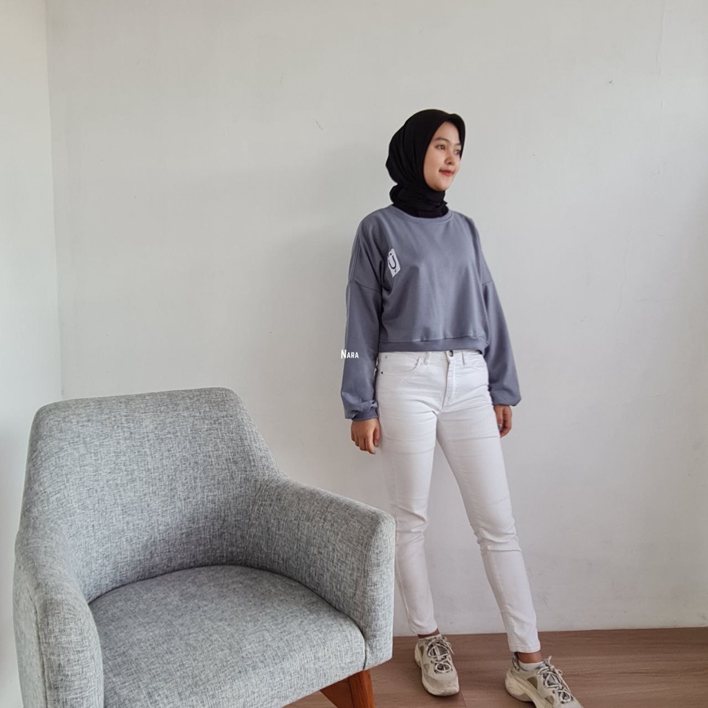 Nara.Grosir - Spiffy Crop Sweater