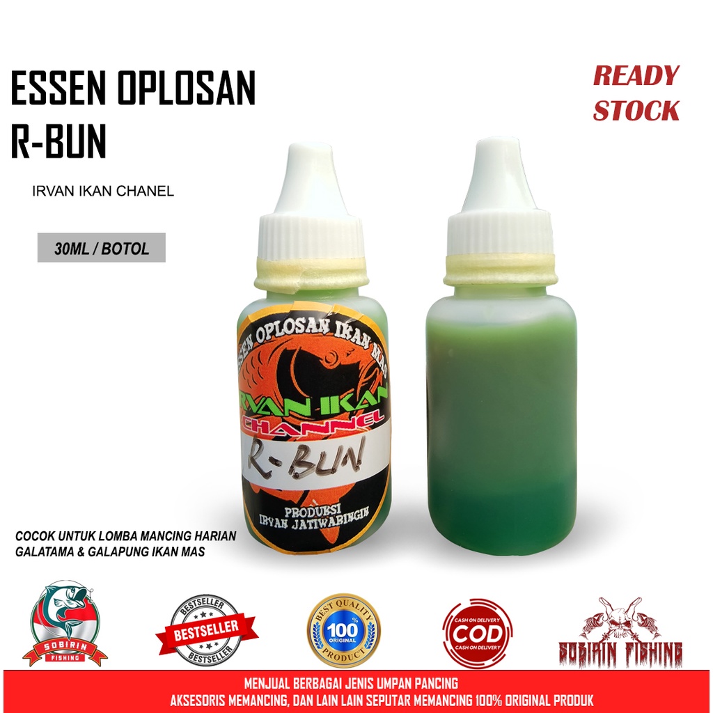 Essen Oplosan R-BUN Irvan Ikan 30ml - Essen ikan mas oplosan R-Bun
