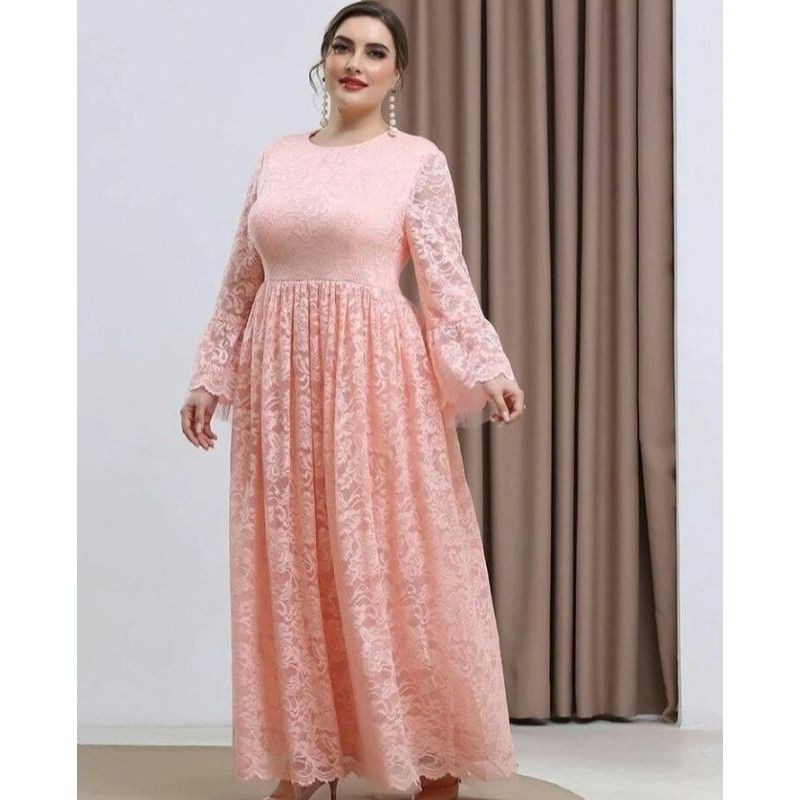 ld 150 cm dress pesta brukat wisuda Jumbo Bigsize