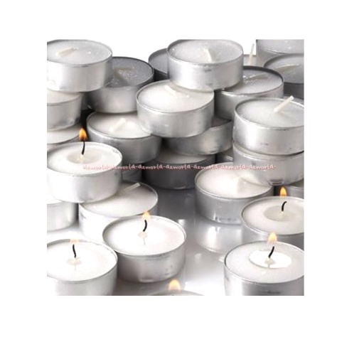 Kris Unscented White Tealight Candles Lilin Mangkok Warna Putih Candle Kandel Un Scented Arthome Tea Light Candle Art Home