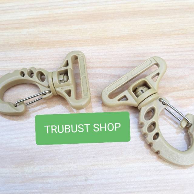 Kew kew kait tali tas buckle acetal warna krem cream 3,8cm jual per 1pc