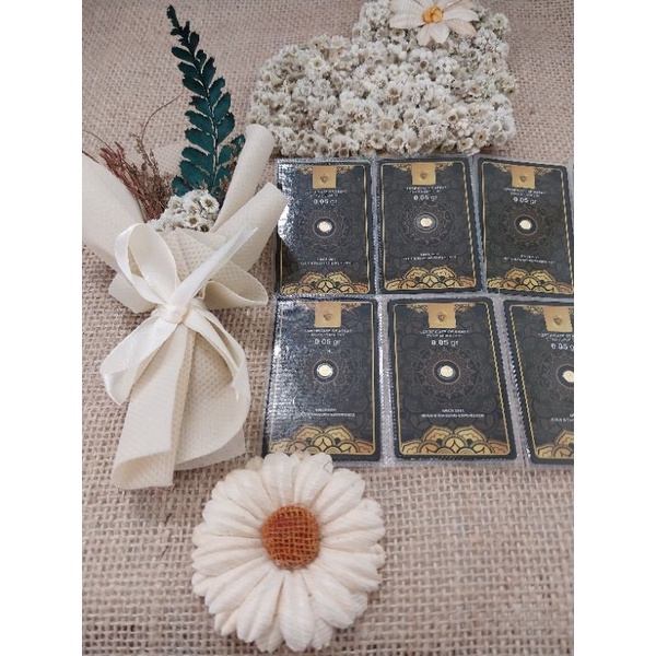 Mini gold 0.05 gram, minigold 0.05 gram, emas 24 karat, pembelian dengan dilengkapi Nota pembelian.