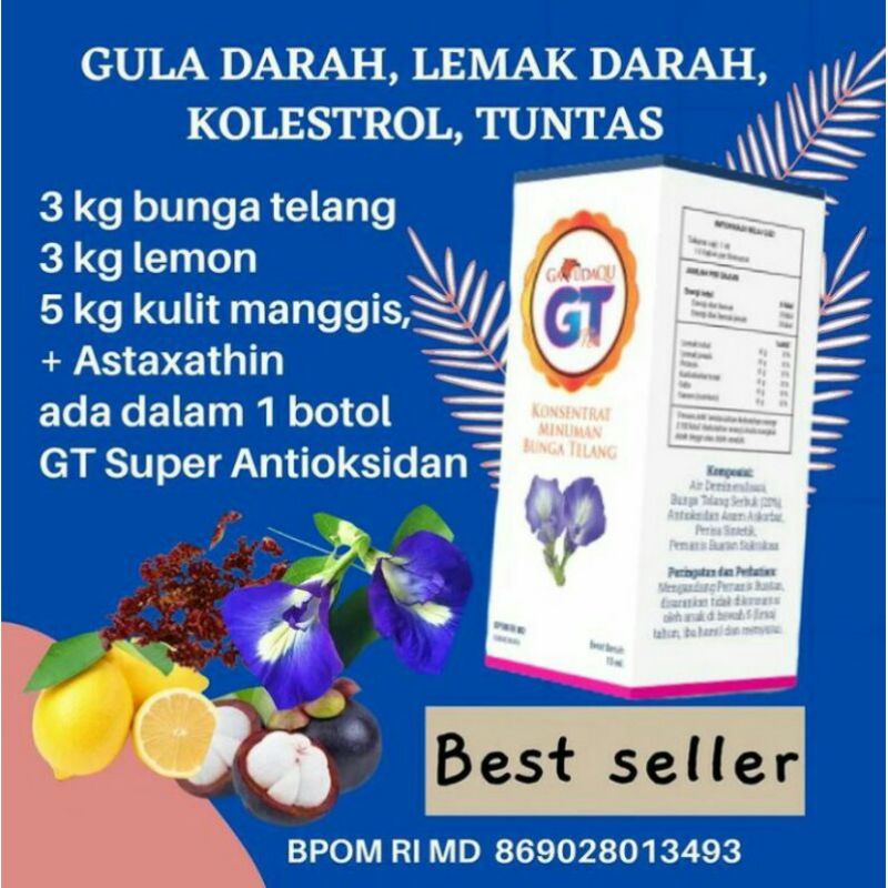 [BISA COD] GARUDAQU TEA | GT KONSENTRAT MINUMAN  BUNGA TELANG | GT TEH BIRU TETES / DROP PERTAMA DI 