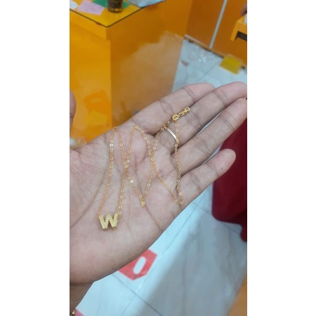 KALUNG HURUF EMAS ASLI KADAR 8K