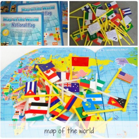 

MAP OF THE WORLD / Peta Dunia / Peta Bendera Kayu