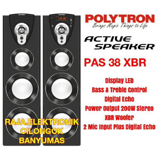 Speaker POLYTRON PAS 38 XBR Aktif Polytron PAS38 Subwoofer Bass Speker Active Polytron