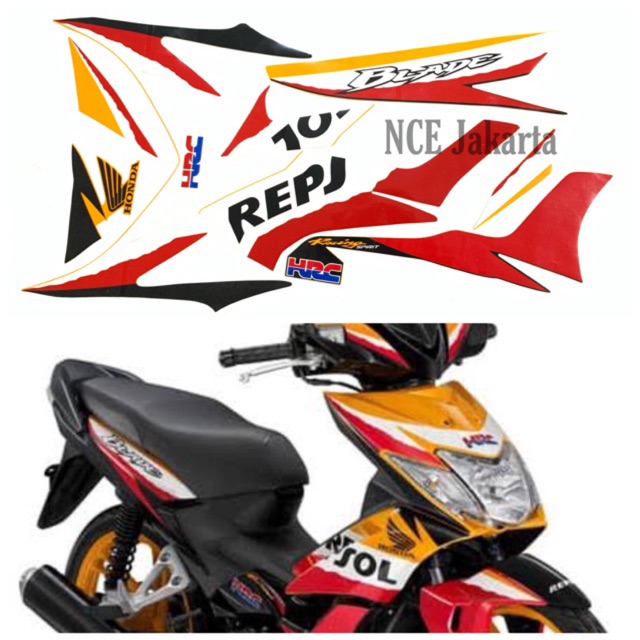 STIKER STRIPING HONDA BLADE REPSOL 2010