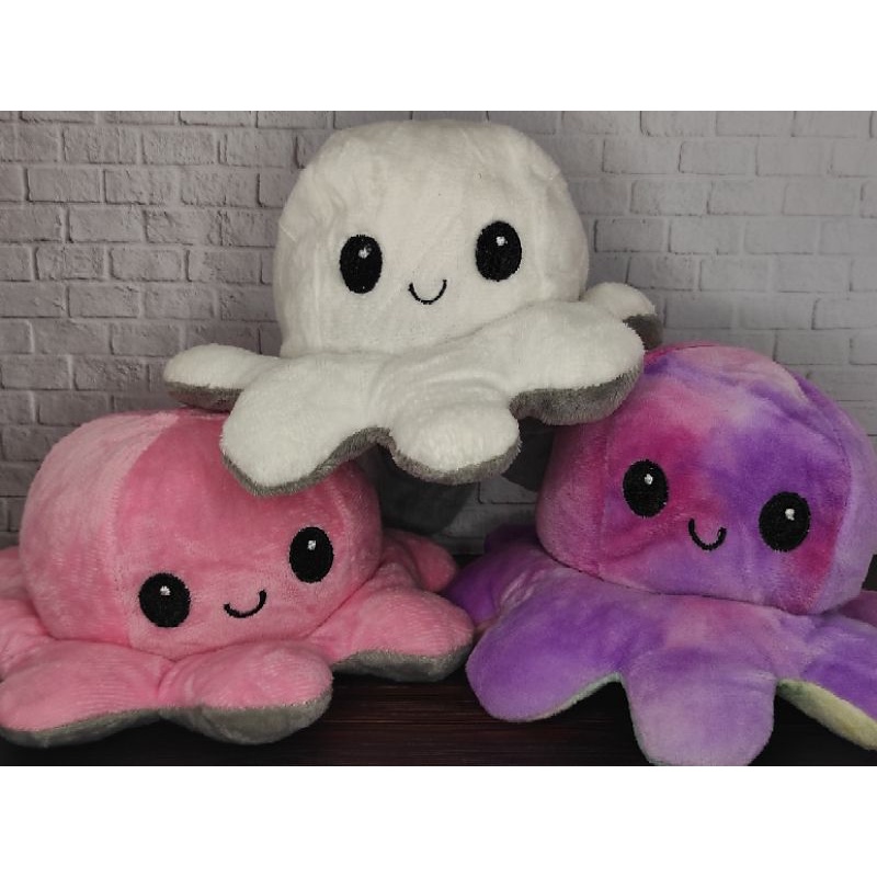 Bipolar Octopus Doll / Boneka Reversible Octopus / Boneka Mood Gurita Care Healing