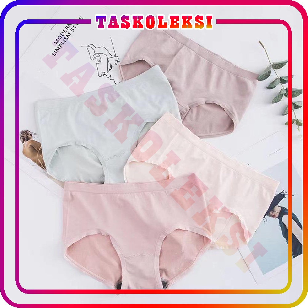 ☛TK☚ B079 [Set Kotak 4pcs] Celana dalam antibakteri graphene wanita Pakaian Dalam CD Seamless