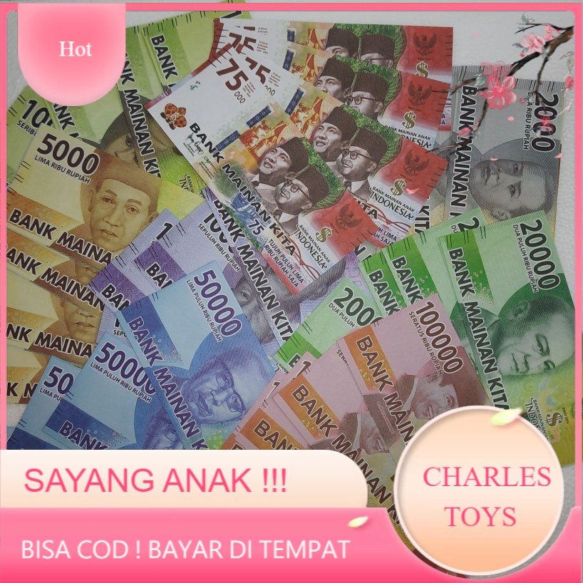 MAINAN UANG MONOPOLI MAINAN UANG PALSU ANAK2 TERBARU ADA PECAHAN 75RB MERIAH GROSIR