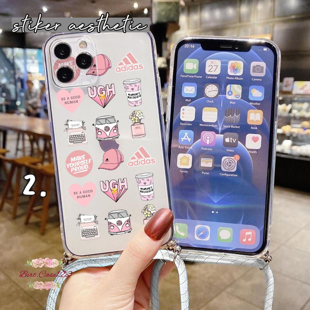 Softcase Slingcase Lanyard Bening STIKER Samsung Note 8 9 10 10+ Pro 20 Ultra BC4390