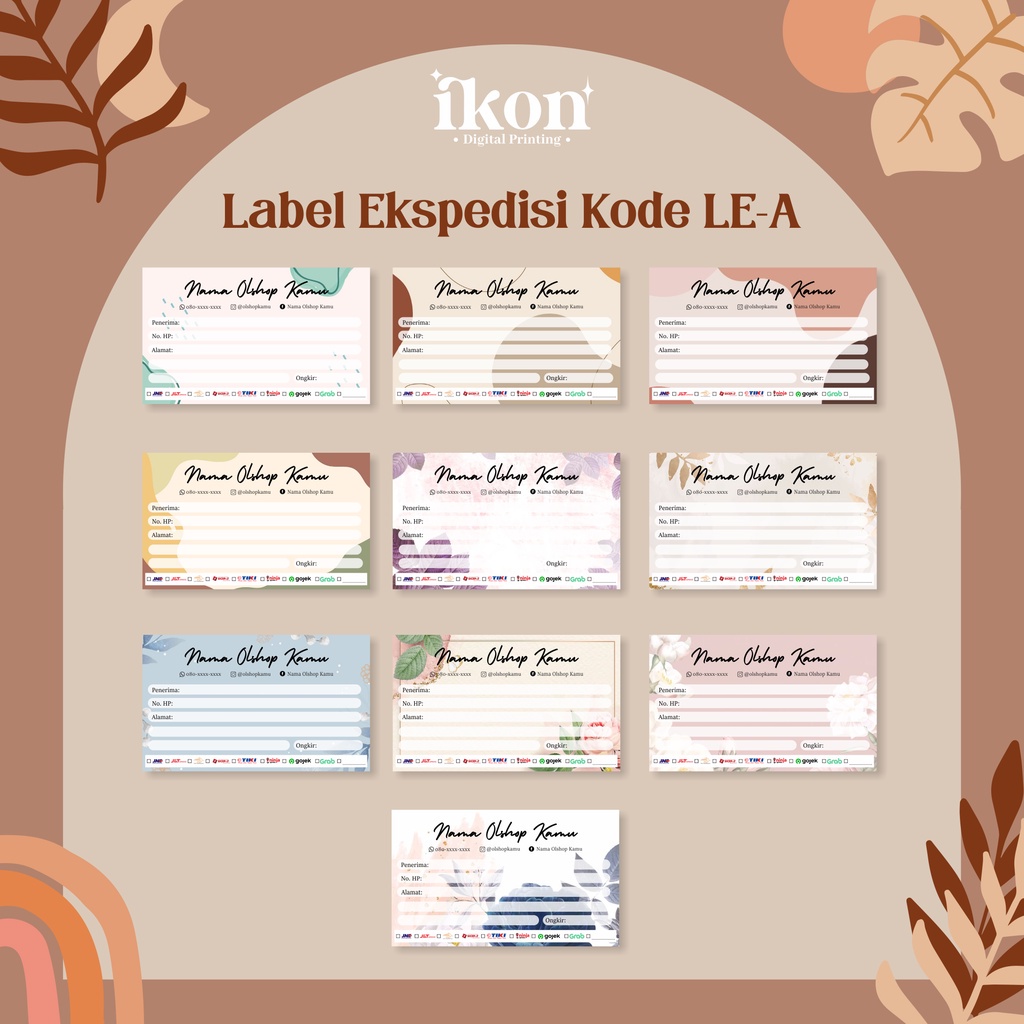 

LABEL EKSPEDISI PENGIRIMAN/ BISA LANGSUNG TULIS KODE LE-A