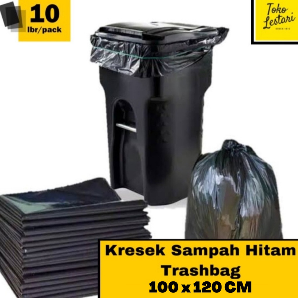 Kresek Sampah Plastik LOS Trashbag Hitam 100x120 cm isi 10 lbr