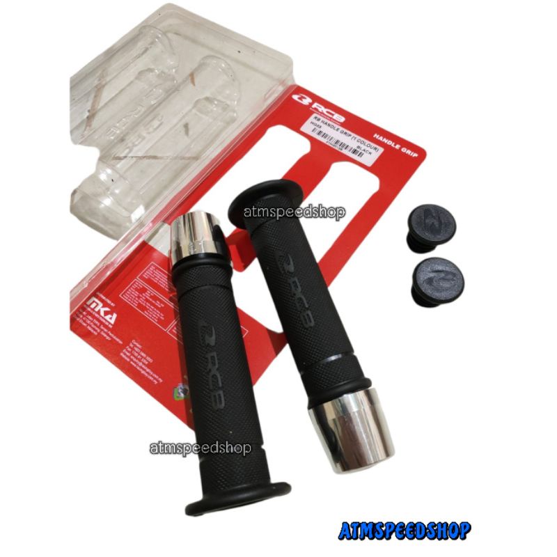 HANDGRIP HANDFAT RCB RACING PLUS JALU STANG PCX CROME HANFAT HAND GRIP RCB HG55 NMAX PCX AEROX VARIO