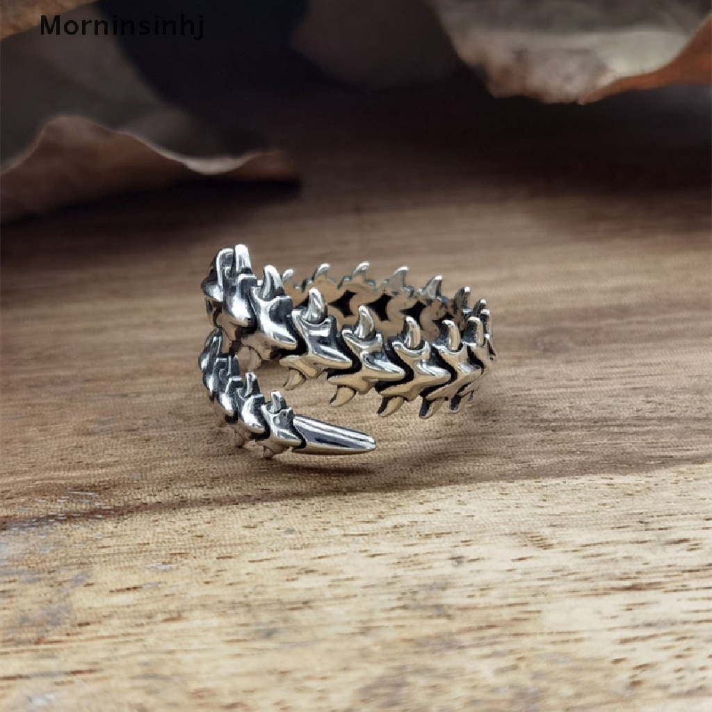 Cincin Model Terbuka Bahan Metal Gaya Punk Gothic Vintage Untuk Pasangan