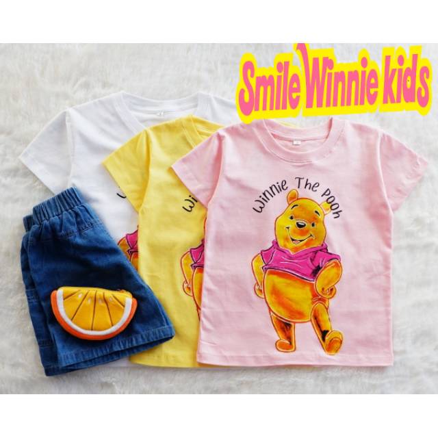 kaos shirt anak winnie the pooh