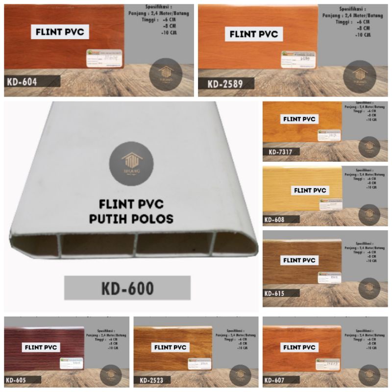 Skirting Lantai Flint PVC Anti Air | Plint PVC | Plint Lantai | Plin PVC | Flint PVC | Lis Lantai | 