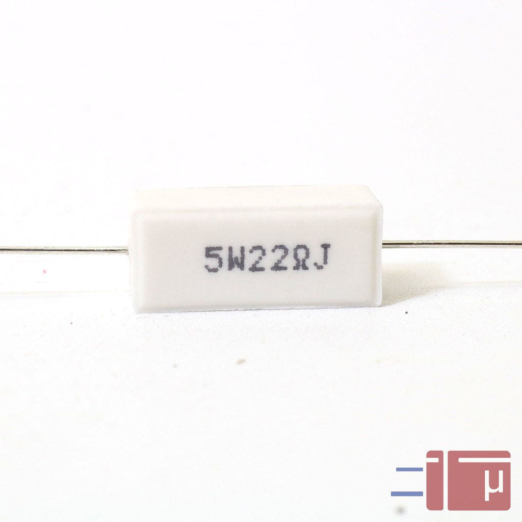 Resistor Kapur 22R 22 Ohm 5W Taiwan Kaki Tembaga