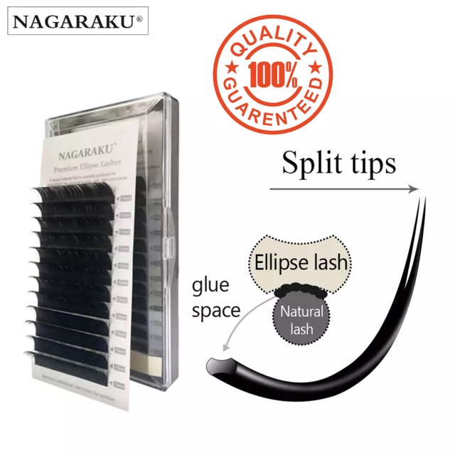 NAGARAKU Ellipse elipse Premium Lashes Single size (LEMBUT) D 0.15 0.20