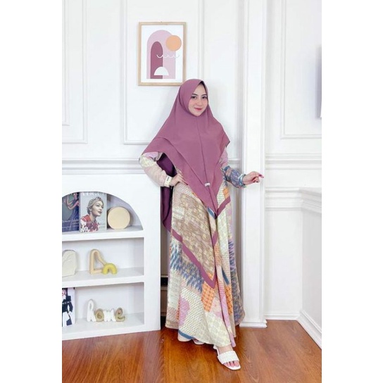 (ORIGINAL) Gamis ELLORA set Syar'i by Nazkya/ gamis set/ gami set hijab fashion muslim ootd ori berm