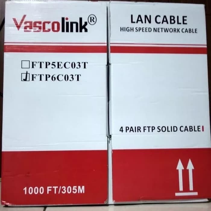 Vascolink FTP CAT6 305M Kabel lan jaringan