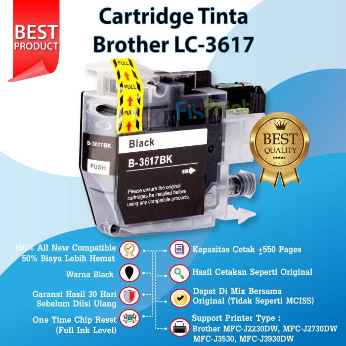 Cartridge Tinta Compatible LC-3617 LC3617 Brother MFC-J2230DW, MFC-J2730DW, MFC-J3530, MFC-J3930DW