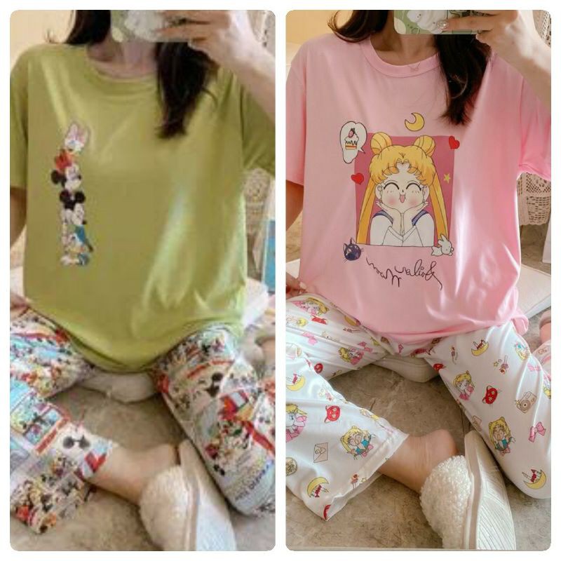 CP18 Setelan CP spandex impor sailor moon, mickey