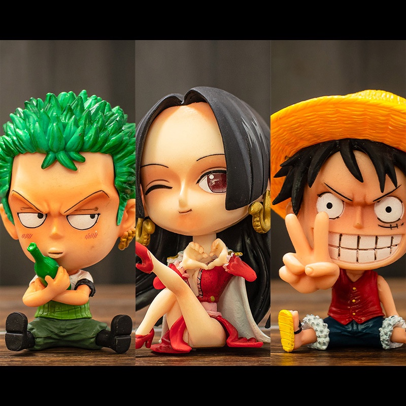 Mainan Action Figure Anime One Piece Luffy Zoro Bahan PVC Ukuran 9cm Untuk Hadiah Anak