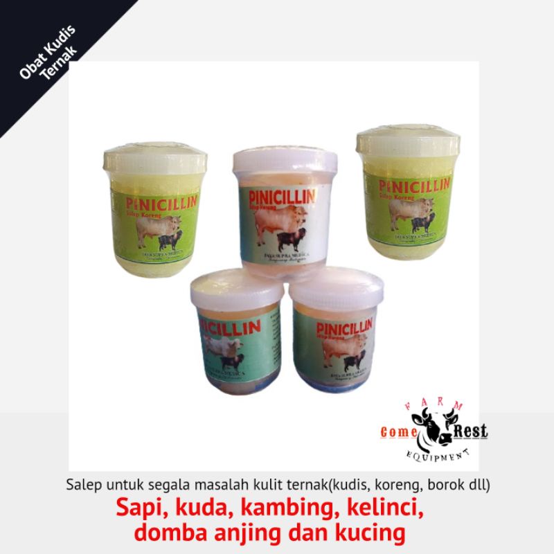 Pinicilin Salep-obat kudis, scabies, gudik borok, anti lalat sapi, kambing, kelinci, kuda, kerbau , kucing dan anjing