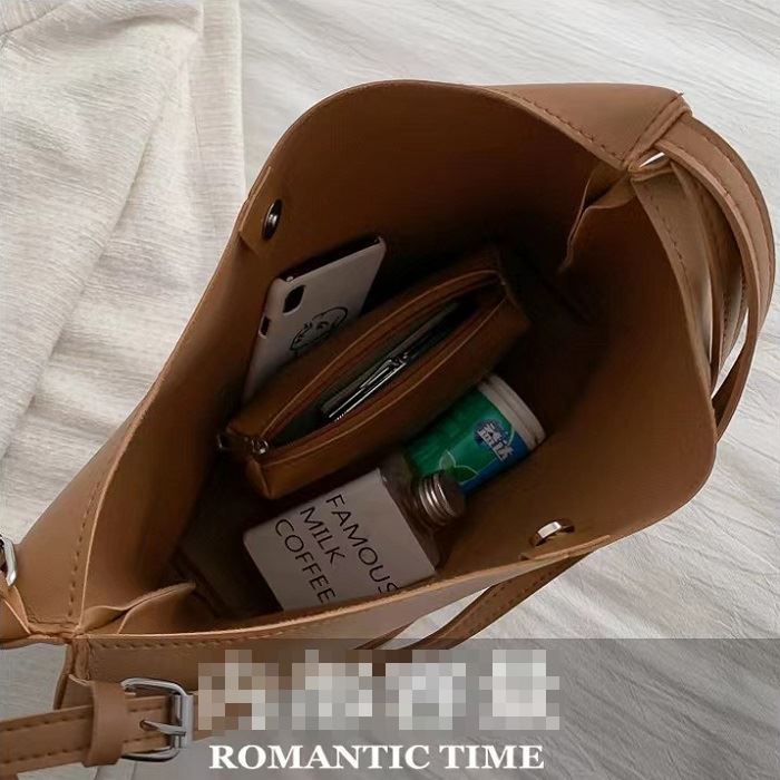 BJ21225 (2IN1) - BLACK/BROWN/KHAKI - TAS TOTE SHOULDERBAG POUCH WANITA FASHION IMPORT MODIS ELEGAN TERMURAH TERLARIS TERBARU BAGSTORE JAKARTA TAS BATAM JT1225